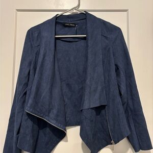 Love Token Women's Navy Drape Jacket